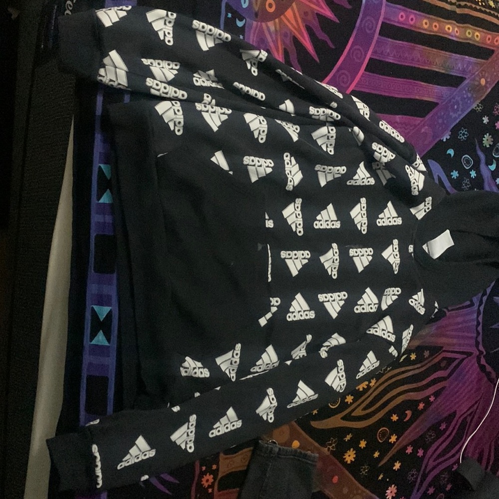 Adidas all over print fleece hoodie